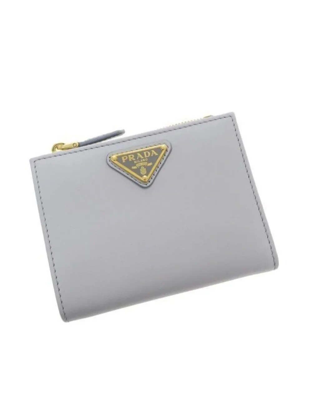 Prada Compact Wallet Gray